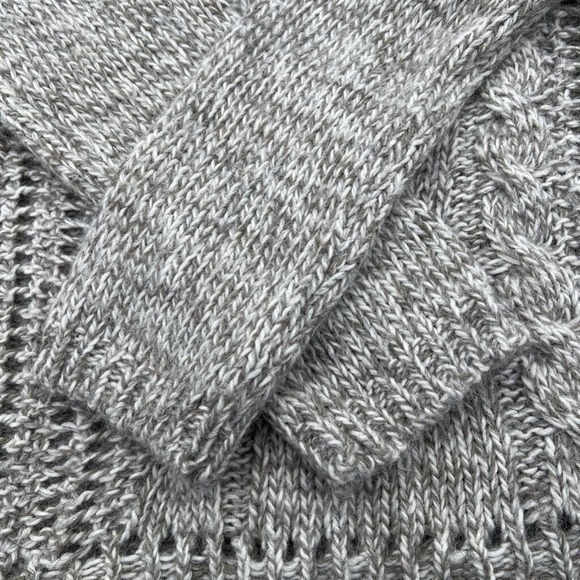 Berretti Womens Pullover Sweater Beige‎ Gray Marled Wool Alpaca Cable Knit L - Picture 8 of 8